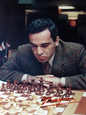 Kasparov en LinaresFoto ChessBase