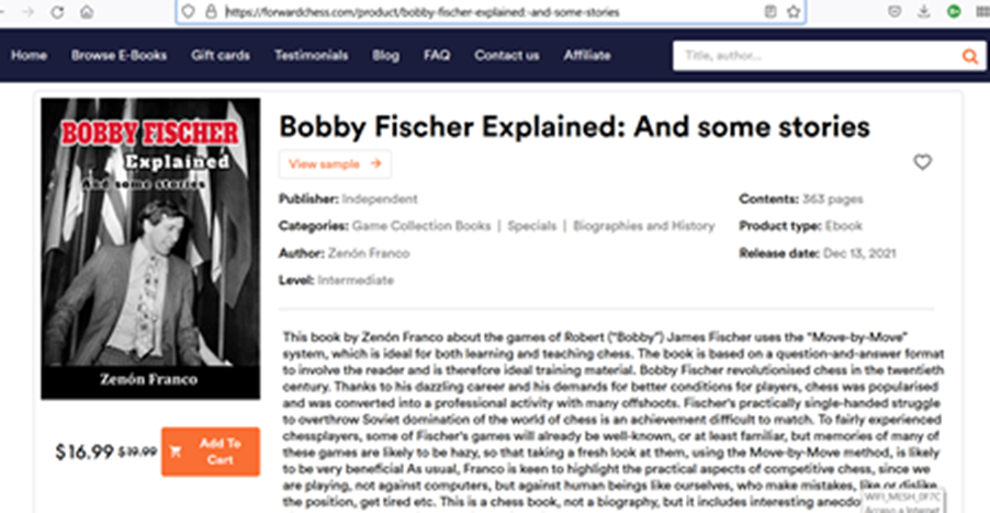Bobby Fischer j Explained en Forward Chess nglés