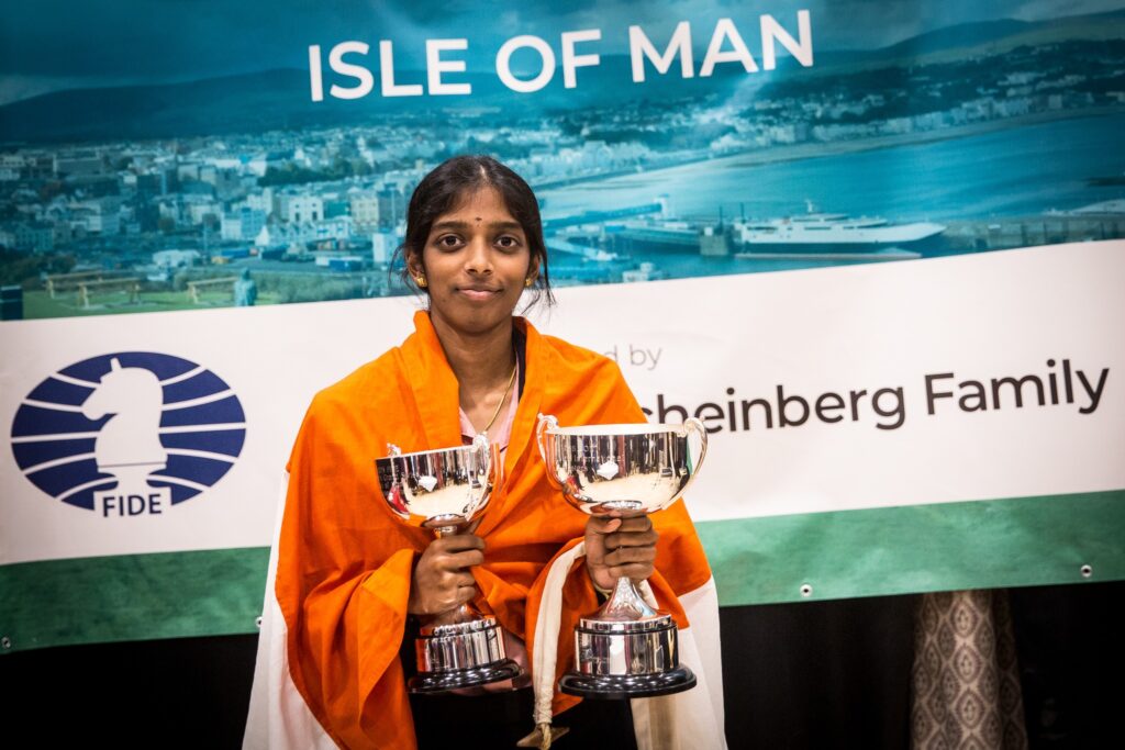 Vaishali Rameshbabu ganadora del Gran Suizo FIDE Femenino 2023
Foto Anna Shtourman FIDE